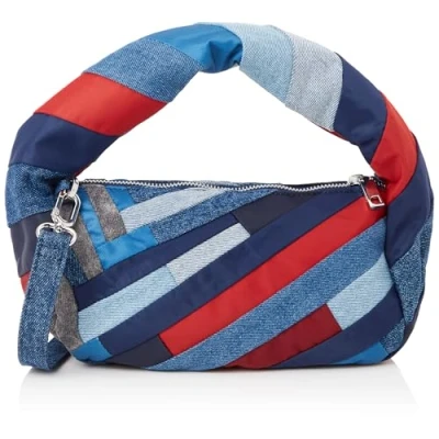 Afbeelding van Desigual Dames Accessoires Denim Schoudertas, Blauw, One Size, Eén maat