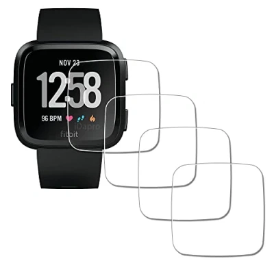 Afbeelding van Gehard glas voor Fitbit Versa Lite Edition/Fitbit Beschermscherm, iDaPro Films beschermhoes horloge, eenvoudige installatie, krasbestendig en luchtbelvrij, 4 stuks
