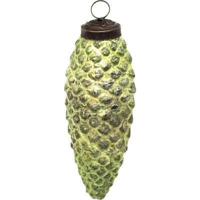 Afbeelding van Clayre &amp; Eef Kerstbal 10 cm Groen Glas Kerstdecoratie
