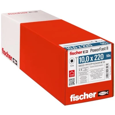 Afbeelding van Fischer PowerFast II 566322 Houtschroef 10 mm 220 Binnen T, Interne vertanding, TX, Torx, T profiel Staal Galvanisch verzinkt 50 stuk(s)