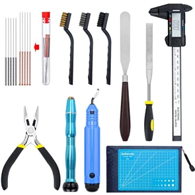 Afbeelding van WiMas 35PCS 3D Printer Accessories Tool Kit, Print Kit Debur Tool, Reiniging en Verwijdering met Opbergtas voor Reiniging, Afdrukken, Afwerking