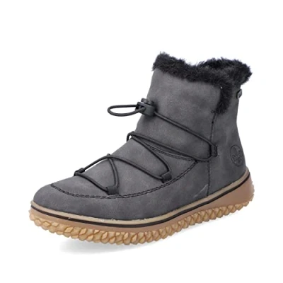 Afbeelding van Rieker Z4278 Snowboots, Dames, Maat: 39, Anthrazit/schwarz Hoogwaardig imitatieleer