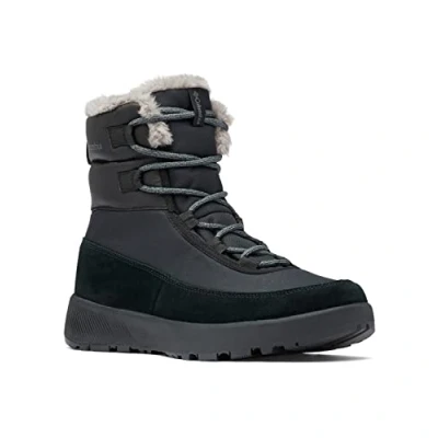 Afbeelding van Columbia Slopeside PEAK Snowboots, Dames, Maat: 36, Black/graphite Leer en textiel