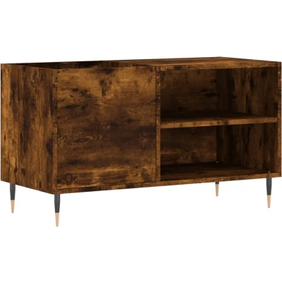 Afbeelding van vidaXL Platenkast 85x38x48 cm bewerkt hout gerookt eikenkleurig