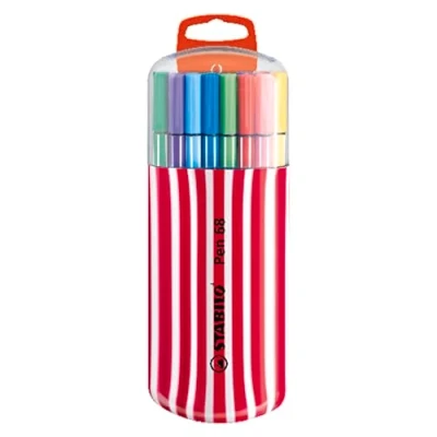 Afbeelding van Stabilo Pen 68 Premium viltstift, 20 zebrui in bessen, met verschillende kleuren