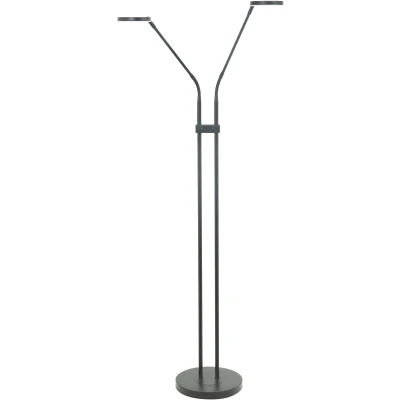Afbeelding van Modern Industrieel Vloerlamp 2 lichts Zwart Parma
