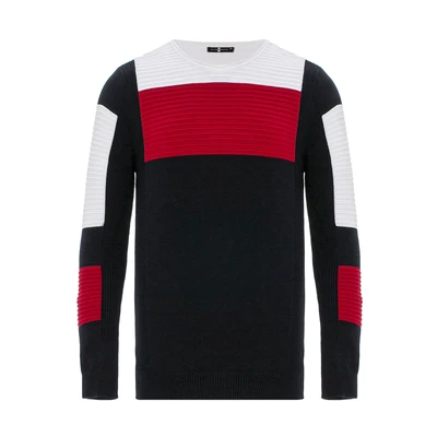Afbeelding van Cipo &amp; Baxx Trui, Heren, Maat: Medium, Navyblue red