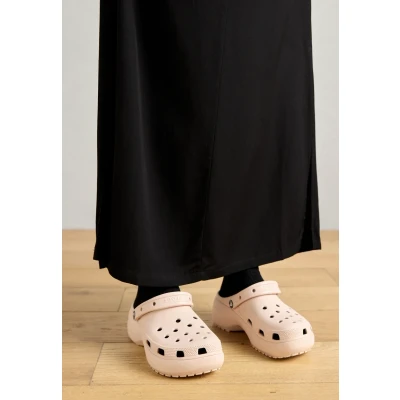 Afbeelding van Crocs Classic Platform Muiltjes met hak, Dames, Maat: 34/35, Quartz Kunststof