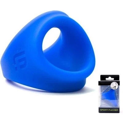Afbeelding van Freeballer Cockring en Ballstretcher van siliconen blauw