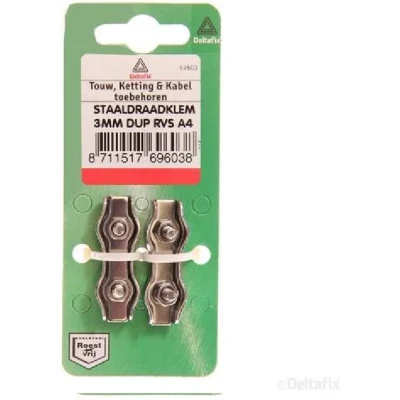 Afbeelding van Staaldraadklem 3mm DUP R.V.S A4