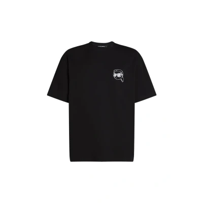 Afbeelding van KARL Lagerfeld IKON Tshirt print, Heren, Maat: Large, Black