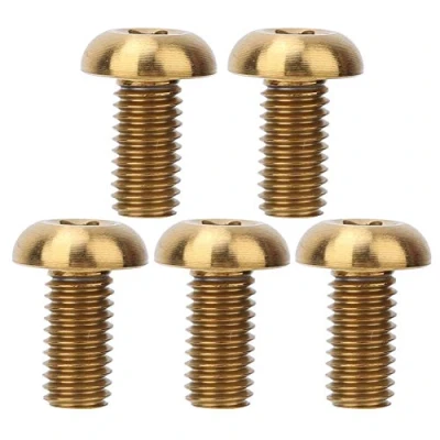 Afbeelding van 5 stks/pak M5x12 Fiets Bidonhouder Bouten M5x10 Schijfrem Schroeven Legering Set(M5 x 10 goud)