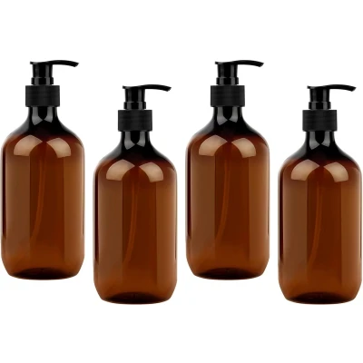 Afbeelding van Shampoo Dispenser Pompfles Kunststof Lotiondispenser Handzeep Pompje 4 stuks