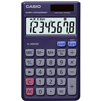 Afbeelding van Casio Sl 300Vera Calculator Blauw
