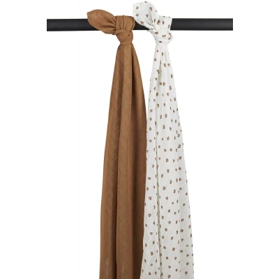 Afbeelding van Meyco Swaddle Doek Mini Panther Toffee 2 pack