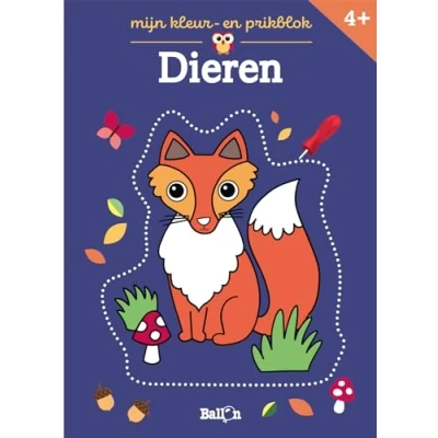 Afbeelding van Uitgeverij ballon mijn kleur en prikblok dieren