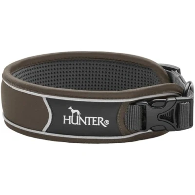 Afbeelding van HUNTER DIVO Hondenhalsband, nylon, S, bruin/grijs