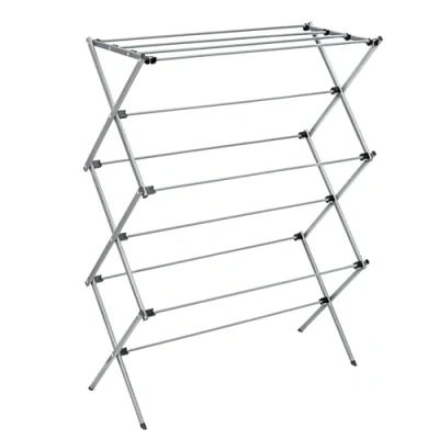 Afbeelding van Honey Can Do Oversized opvouwbaar droogrek, gelegeerd staal, zilver, 50 lbs