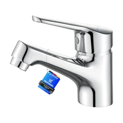 Afbeelding van IBERGRIF M11050 Wastafelkraan Wastafelmengkraan Badkamerkraan Enkele Hendel Wastafel Mengkraan Modern, Chrome, Silver