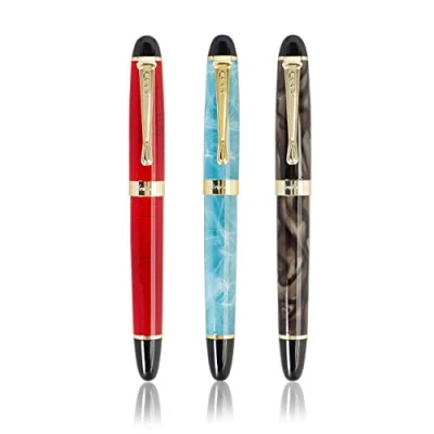Afbeelding van 3 stks jinhao X450 Vulpen Set in kleuren 18KGP Medium Penpunt Office Kalligrafie inkt Schrijven Pennen