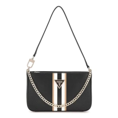 Afbeelding van GUESS Schoudertas Noelle Mini Top Zip Shoulder Bag Black Zwart