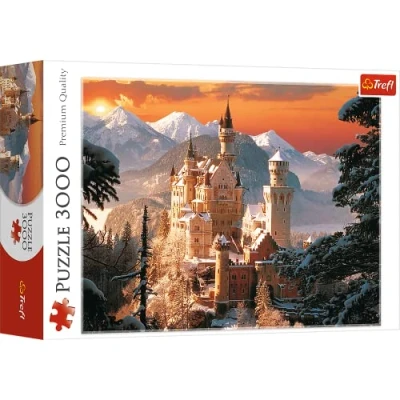 Afbeelding van Trefl, Puzzel, Winterkasteel Neuschwanstein, Duitsland, 3000 elementen, Topkwaliteit, voor volwassenen en kinderen vanaf 15 jaar