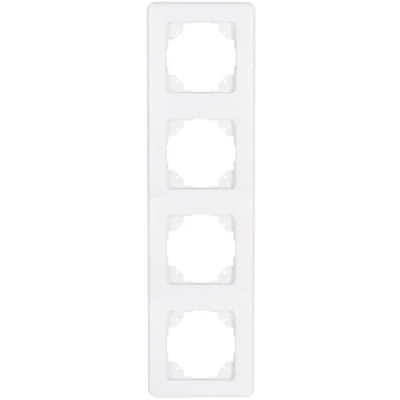 Afbeelding van Kopp Afdekframe 4 voudig Europa arctisch wit, 303413066