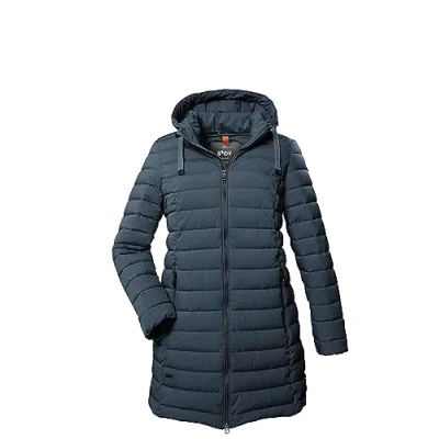Afbeelding van STOY Dames gewatteerde parka/parka met afritsbare capuchon grote maten STW 5 WMN QLTD PRK, stormblauw, 48, 39790 000