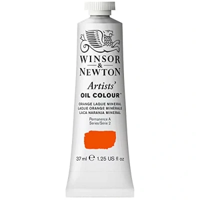 Afbeelding van Winsor &amp; Newton 1214416 Artists Kunstenaars olieverf met de hoogst mogelijke pigmentatie, hoogste lichtechtheid tube van 37ml, Orange Laque Mineral