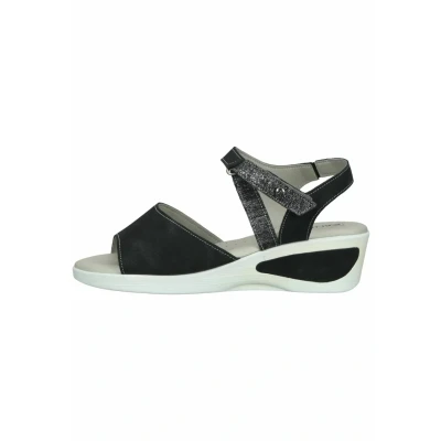 Afbeelding van Arcopedico Sandalen met sleehak, Dames, Maat: 37, Black Textiel