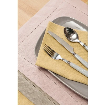Afbeelding van Linen&amp;More Placemats 35x50 cm 4 Stuks Indi Pampas Yellow