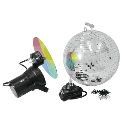 Afbeelding van Eurolite Discobal set met motor en pin spot Spiegelbol Discobol 30cm