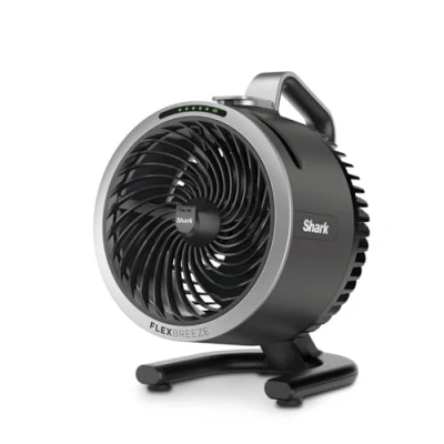 Afbeelding van Shark FlexBreeze HydroGo, krachtige draagbare ventilator met verneveling, koeling binnen en buiten, stil duurzaam, snoerloos, compact lichtgewicht, luchtstroom tot 20 m, houtskool FA050EU