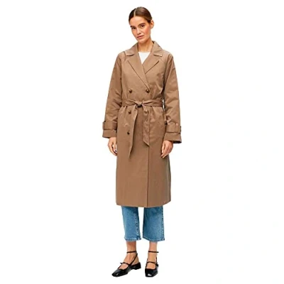 Afbeelding van Object Dames Objclara Keily Trench Coat Noos Trenchcoat, fossiel, 36