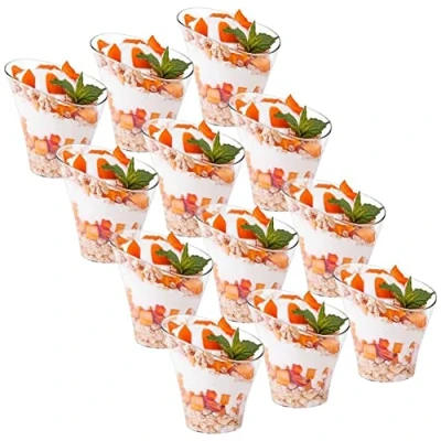 Afbeelding van Dessertbekers 180 ml 12 stuks Schaaltjes Dessertkopjes Dessertkommen Ijsbeker Ijscoupe Bekers voor Dessert Ijs Hapjes Tapas