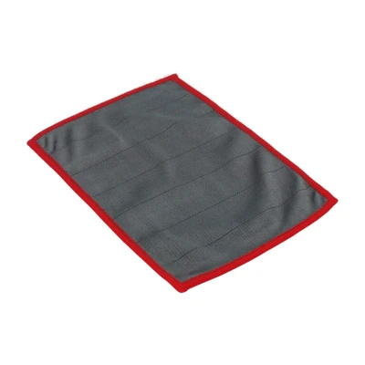 Afbeelding van Microvezeldoek Carbon 15 X 20 CM 5 stuks grijs met rode rand (gerecycled)