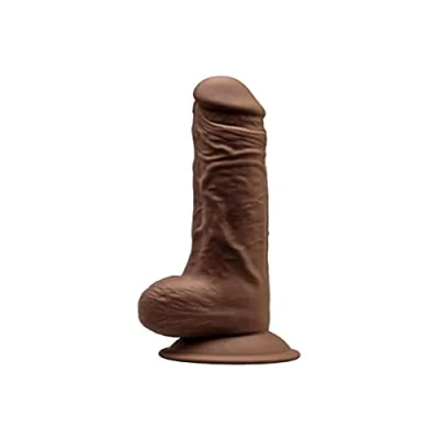 Afbeelding van Silexd Dildo, realistisch, dubbele dichtheid, bruin, nr. 3, 24 cm, 1 stuk
