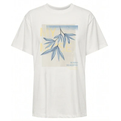 Afbeelding van ONLY Tshirt Fibi Fleur Wit dessin M
