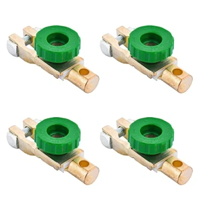 Afbeelding van Nizirioo 4 stuks accuklemmen, batterijscheidingsschakelaar, accupoolklemmen, batterijschakelaar, 400 A, messing, voor auto, boot, camper, caravan, 17 mm