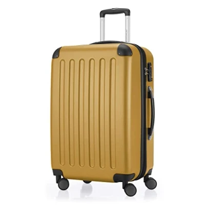Afbeelding van HAUPTSTADTKOFFER Spree harde koffer met 4 dubbele wielen, trolleykoffer, uitbreidbare reiskoffer, 65 cm, 74 liter, Herfst goud