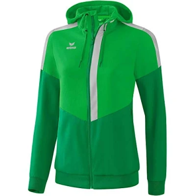 Afbeelding van Squad tracktop jack met capuchon dames fern green/smaragd/ silver grey / 38