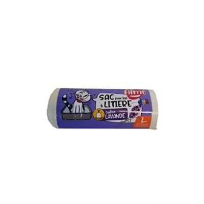 Afbeelding van Aimé Kattenbakzakken x8 universeel formaat 55 x 38,5 cm lavendelgeur zakken voor kattenbak met hersluitbare handgrepen het welzijn van je kat Hygiënische kattenbakvulling