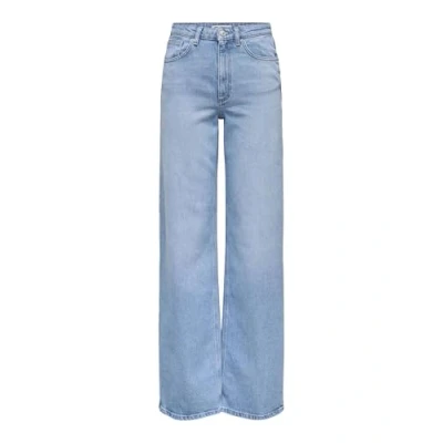 Afbeelding van ONLY high waist wide leg jeans light blue denim