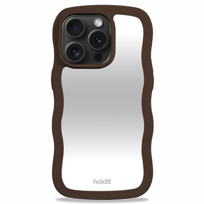 Afbeelding van Apple iPhone 14 Pro Max Spiegel Hoesje Gerecycled kunststof Holdit Hardcase/Backcover Mirror case Bruin