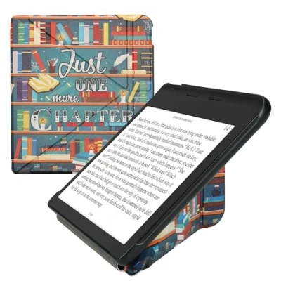 Afbeelding van kwmobile E reader hoesje geschikt voor Kobo Libra Colour hoes Ereader flip case met standaard cover van kunstleer In meerkleurig