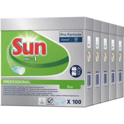 Afbeelding van Sun Pro Formula All in 1 Eco Vaatwastabletten 5x100st EU Ecolabel