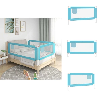 Afbeelding van vidaXL Bedhekje peuter 150x25 cm stof blauw