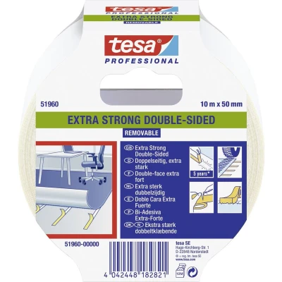 Afbeelding van tesa EXTRA STRONG 51960 00000 11 Bevestigingstape Professional Doorschijnend (l x b) 10 m 50 mm 1 stuk(s)