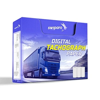 Afbeelding van SWIPARO Gecertificeerde tachograafrollen thermisch papier voor alle digitale vrachtwagentachografen 57/8 mm (3 stuks)