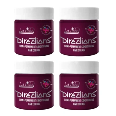 Afbeelding van La Riche Directions Semipermanente haarverf, 100 ml, blikje, 4 stuks (Dark Tulip)